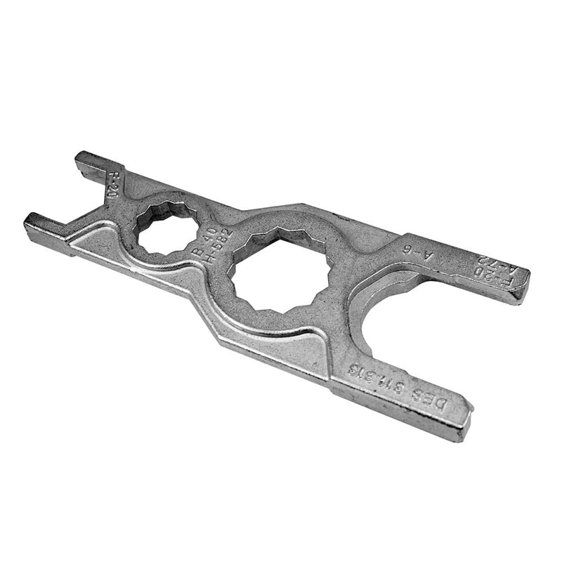 Sloan A-50 Super Wrench, 7-3/4" - Ideal for Servicing and Installing Flushometers - Multiple Wrenches in One Ergonomic Design - Smooth Jawed Spud Wrench, 0301255