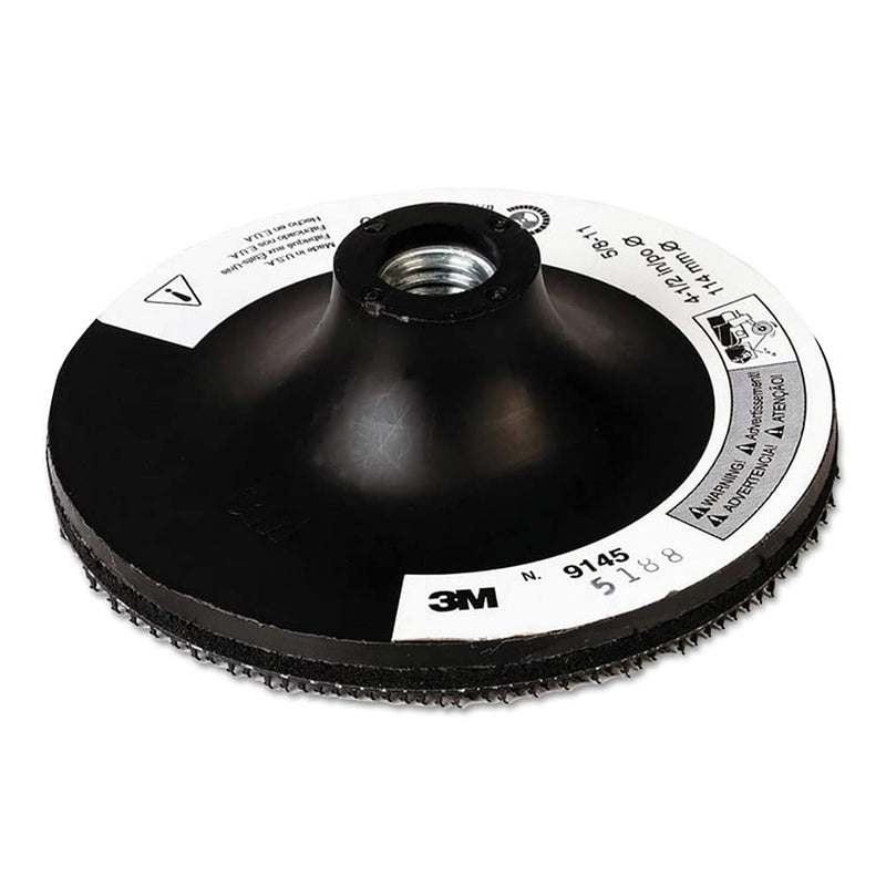 3M Disc Pad Holder - For Metal Grinding, Finishing, Surface Preparation - Use With Metalworking Power Tools - 4.5" x 1/8" x 3/8", 5/8-11 Thread - 9145 - Single Pack 4-1/2 in x 1/8 in x 3/8 in 5/8-11 Internal