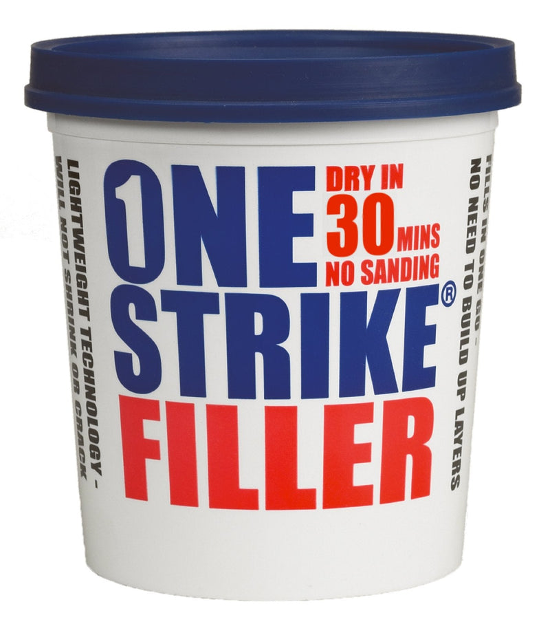 [Australia - AusPower] - Everbuild – One Strike – Multi-Purpose Quick-Drying Filler – One-Time Application – White – 1 litre Tub 