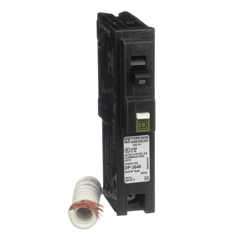 [Australia - AusPower] - Square D by Schneider Electric HOM120CAFIC Homeline 20 Amp Single-Pole CAFCI Circuit Breaker 