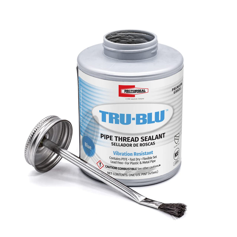 [Australia - AusPower] - Rectorseal 31431 Pint Brush Top Tru-Blu Pipe Thread Sealant , Blue 
