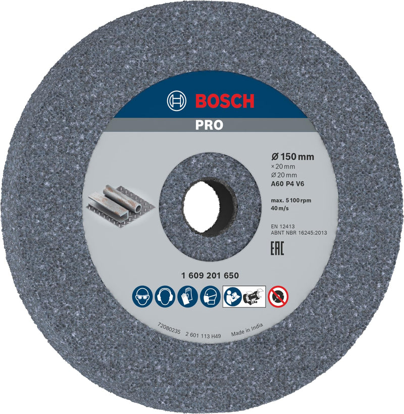 Bosch Accessories 1609201650 Sanding Disc 150 mm 20 mm 60 Ø 150 mm Grit 60