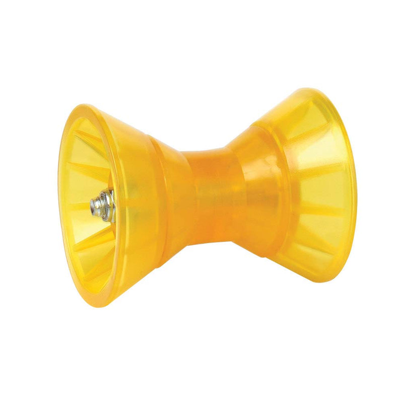 Tie Down 86143 3-Inch Yellow Boat Trailer Bow Roller Assembly | Non-Marking Rubber Roller with Mounting Hardware | Fits Most Winch Posts | Ideal for Boat Trailers, Jet Skis, and Marine Setups 3 Inches