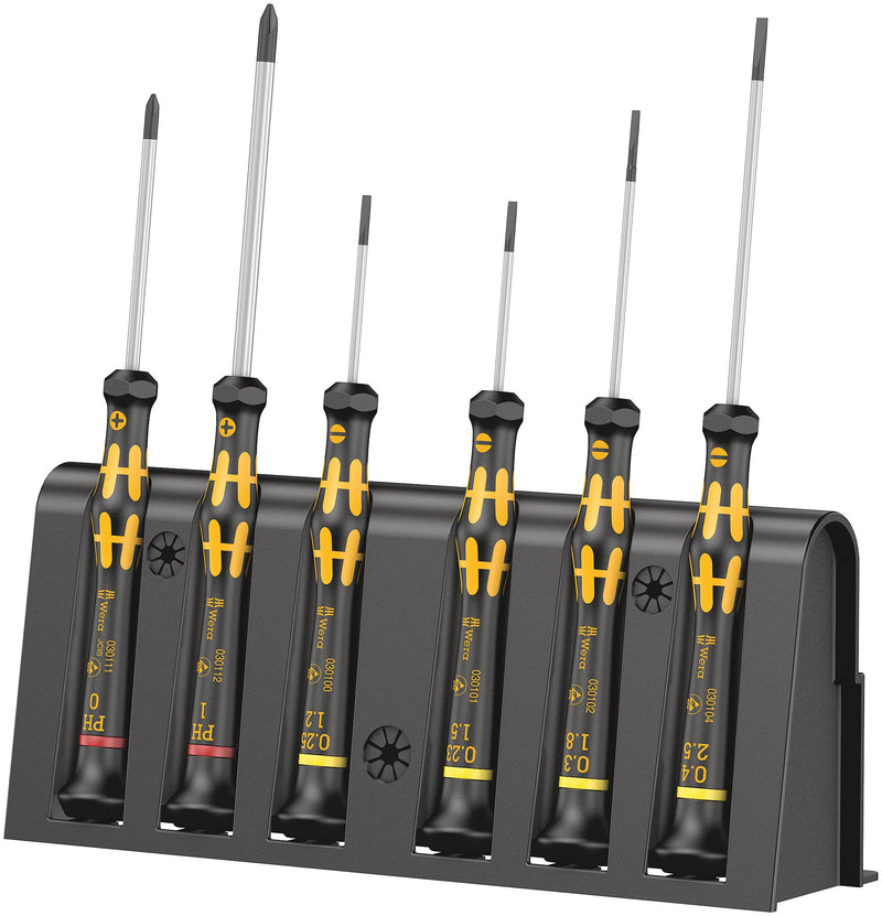 Wera 05030170001 1578 A/6 ESD Screwdriver set and rack for electronic applications, 6 pieces