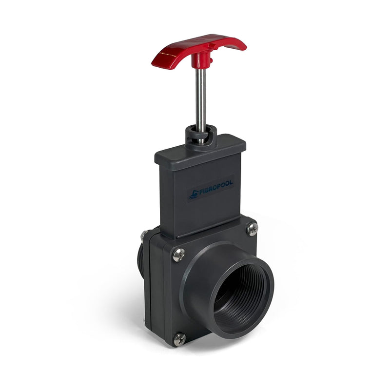 [Australia - AusPower] - FibroPool Above Ground Pool Gate Valve - 1 1/2 inch - Dual Threaded Shut Off Slice Adapter for Swimming Pools 