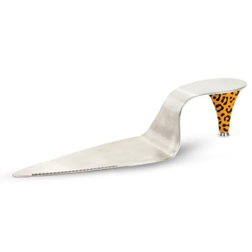 High Heel Stainless Steel Cake Server, Leopard Print