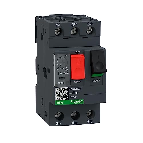 Schneider Electric GV2ME Motor Circuit Breaker 0.25 A, 0.4 A Circuit Breaker 690 V 89 mm x 45 mm Motor Protection Switch with M