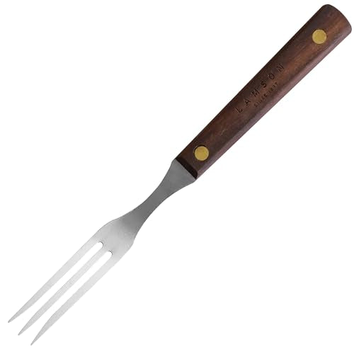 Lamson Pickle Fork, 3 Tine Stainless Cooking Fork, Walnut Handle, 7 In 3-Tines 7"