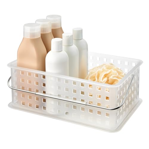 iDesign Portable Shower Caddy Basket with Handle Clear Frost Pack of 1