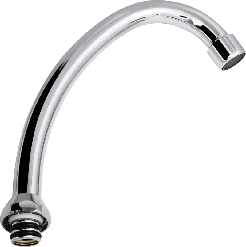 Cornat Spout HU 130 mm - Chrome Plated - With Aerator | Durable and rust-proof - flexible use - water spout - swivel spout - tap replacement parts - practical High pressure