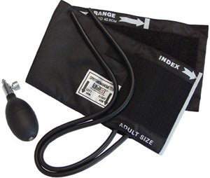 [Australia - AusPower] - Labtron Accumax BP Cuff & Inflation System - Includes Cuff, 2-Tube Bladder, Bulb, & Valve - Thigh, Black, 2360T 
