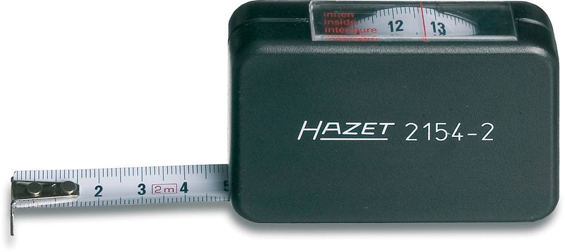HAZET 2154-2 2000 mm Measuring Tape - Multi-Colour | Length 2000 mm, 175 g, Length: 2000 mm, Drive 290020 Measuring tool, 610160 Diagnostic (motor), For internal and external measurement