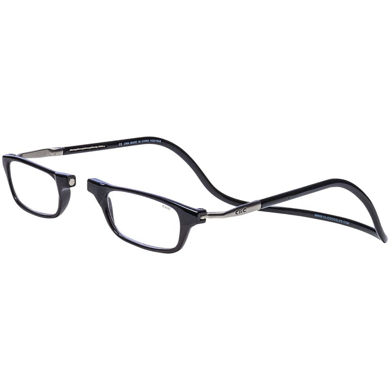 [Australia - AusPower] - Clic Magnetic Reading Glasses (Long Temples), Computer Readers, Replaceable Lens, Original Long, (M-L, Black, 2.50 Magnification) 2.5 x 