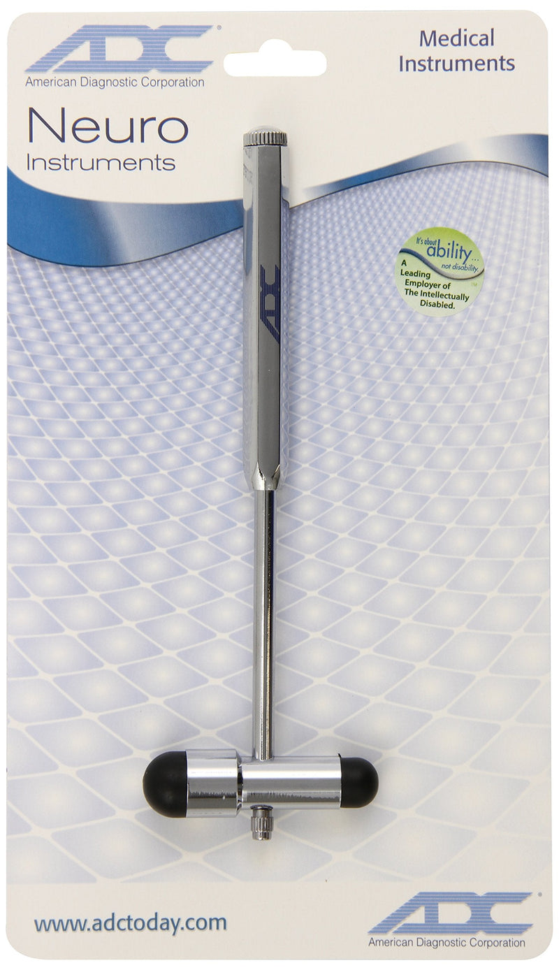 [Australia - AusPower] - ADC Buck Neurological Hammer with Concealed Brush and Needle, Chrome-Plated Medical Instrument 