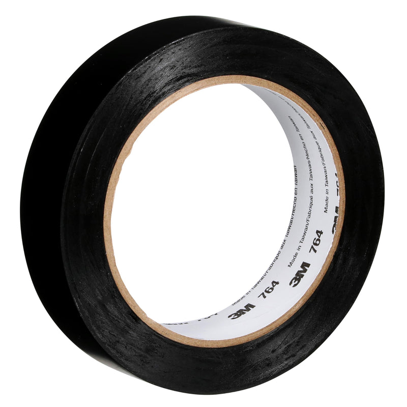 3M Vinyl Tape 764, General Purpose, 2 in x 36 yd, Black, 1 Roll, Light Traffic Floor Marking Tape, Social Distancing, Color Coding, Safety, Bundling