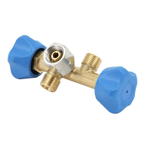 CFH Two-Way Valve ZV 492, G 1/4 Inch LH for LPG | Double branch valve for gas distribution on 2 devices, input G 1/4 inch LH, output 2 x H.4 G 1/4 inch LH