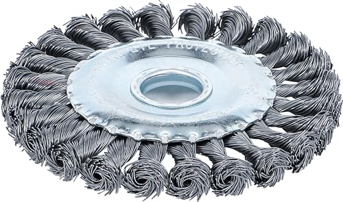 BGS 3986 Disc Brush / Braid Round Brush Diameter 125 mm | Steel wire bristles Ø 125 mm