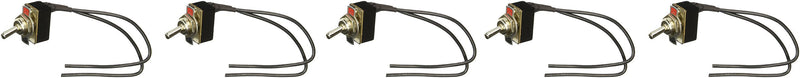 [Australia - AusPower] - Install Bay Toggle Switch Standard Single Pole On and Off 6 Inch Leads 5 Pack- IBTSSS Standard Packaging 