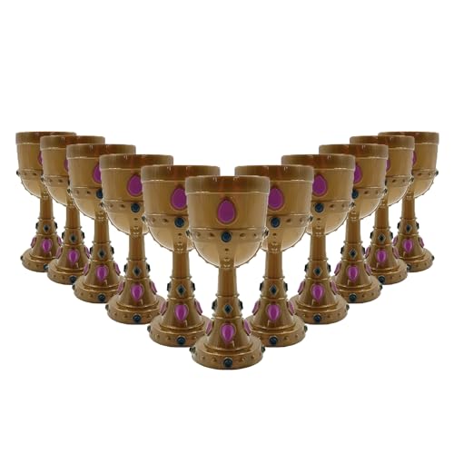 Fun Express Mardi Gras Molded Crown Goblets - 1 dozen