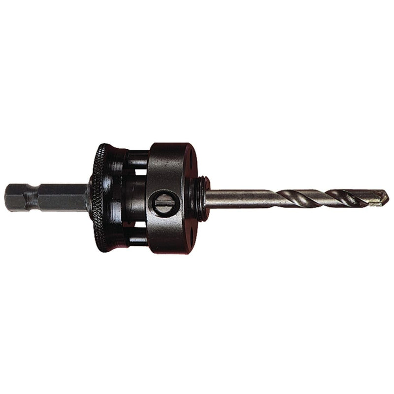 Starrett Quick Hitch Hole Saw Arbor with 1/4" Carbide Tipped Pilot Drill - Ideal for Professional and Home Improvement, 5/8"-18 Screw Thread, 11/32" Shank Size - XA10 1/4" Drill x 8.75mm Shank x 5/8"-18 Screw Thread