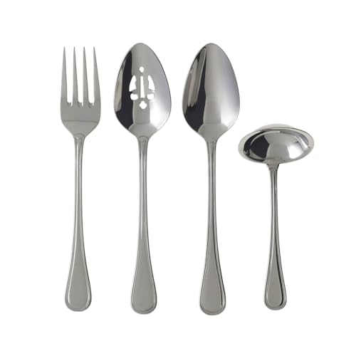 Villeroy & Boch Neufaden Merlemont Collection 4 Piece Serve Set, 18/10 Stainless Steel, Dishwasher Safe