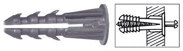 [Australia - AusPower] - CRL 1/4" Plastic Screw Anchor with Shoulder - 500 Pack 