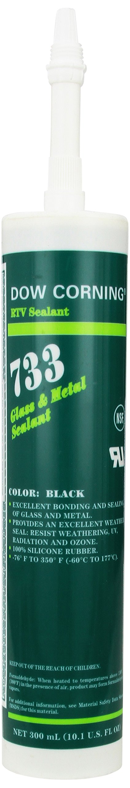 [Australia - AusPower] - Dow Corning 2468344 733 Black Glass and Metal Sealant, -57 to 177 Degree C, 300 mL 