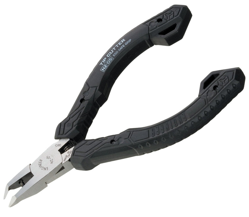ENGINEER 123mm Full Flush Cut Chip Cutters. Made in Japan. 45 Degree Angled Jaws Cutting Pliers for Removing ICs, Chip Resistors, Electronic, SMD Components. NZ-05