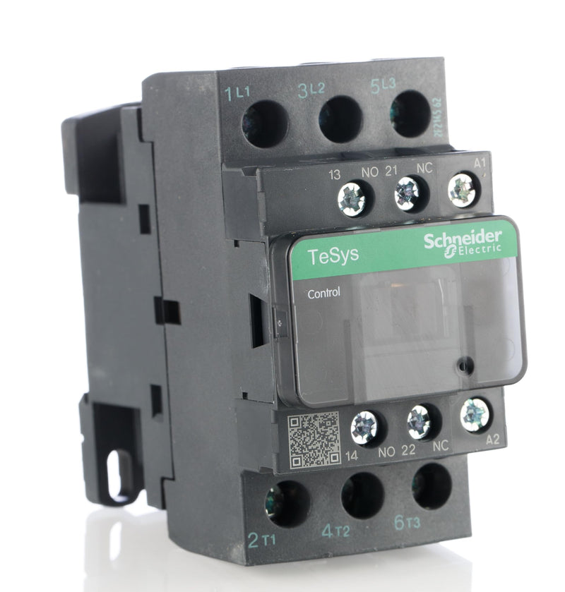 Schneider Electric TeSys Control LC1D Power Contactor, 3 Poles, LC1D18B7 | 1S+1Ö, 7.5 kW, 400 V AC3, coil 24 V AC, 18 A 18A 24V AC Coil dark gray