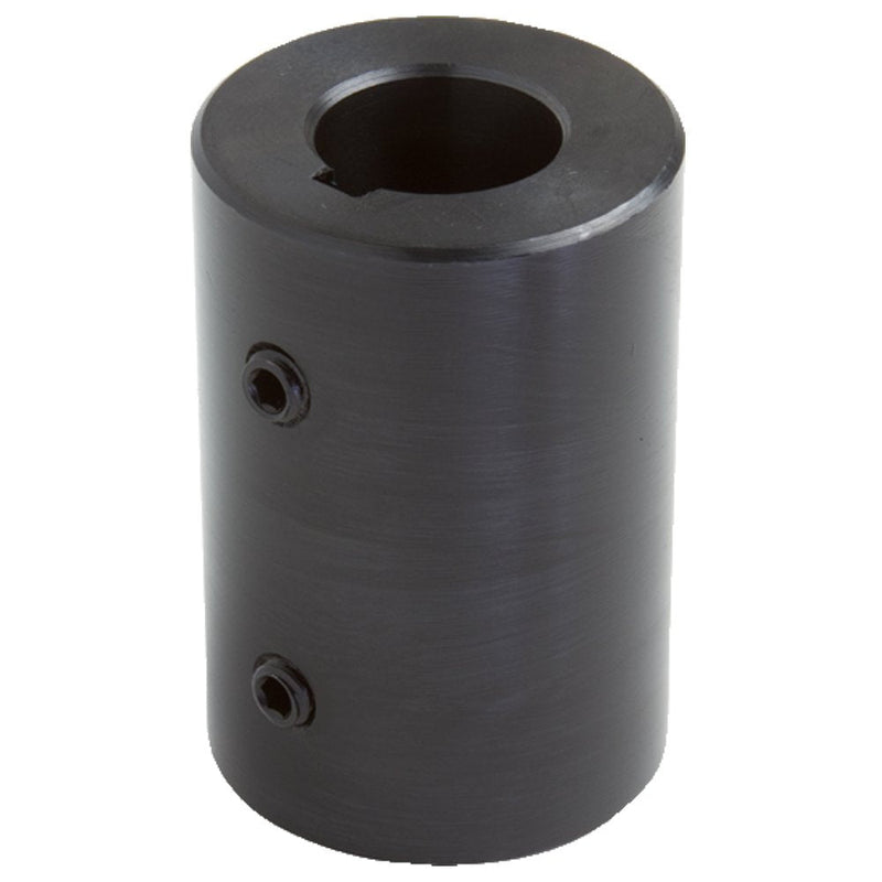[Australia - AusPower] - RC-075-KW Black Oxide Plated Mild Steel Rigid Coupling, 3/4" Bore, 1-1/2" Outside Diameter, 2" Length, 5/16"-18 x 3/8" Set Screw 1 Count (Pack of 1) 