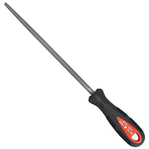 SK11 Ironwork File SG with Handle, Finished Round Hand File, 7.9 inches (200 mm)