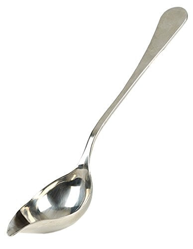 RSVP International Endurance Culinary Sauce Spoon, Mini Ladle with Gravy Pour Spout, Dishwasher Safe, 18/8 Stainless Steel, 9x1.75x2" 9x1.75x2"