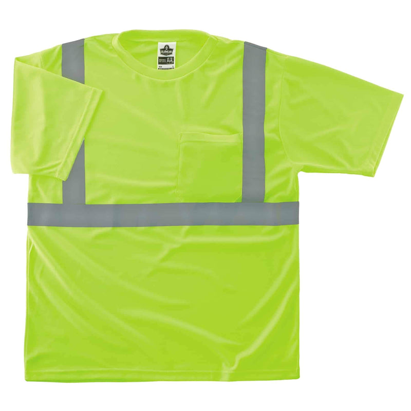 GloWear womens High Visibility Reflective Safety T-Shirt, Lime, Silver, XX-Large US 2XL