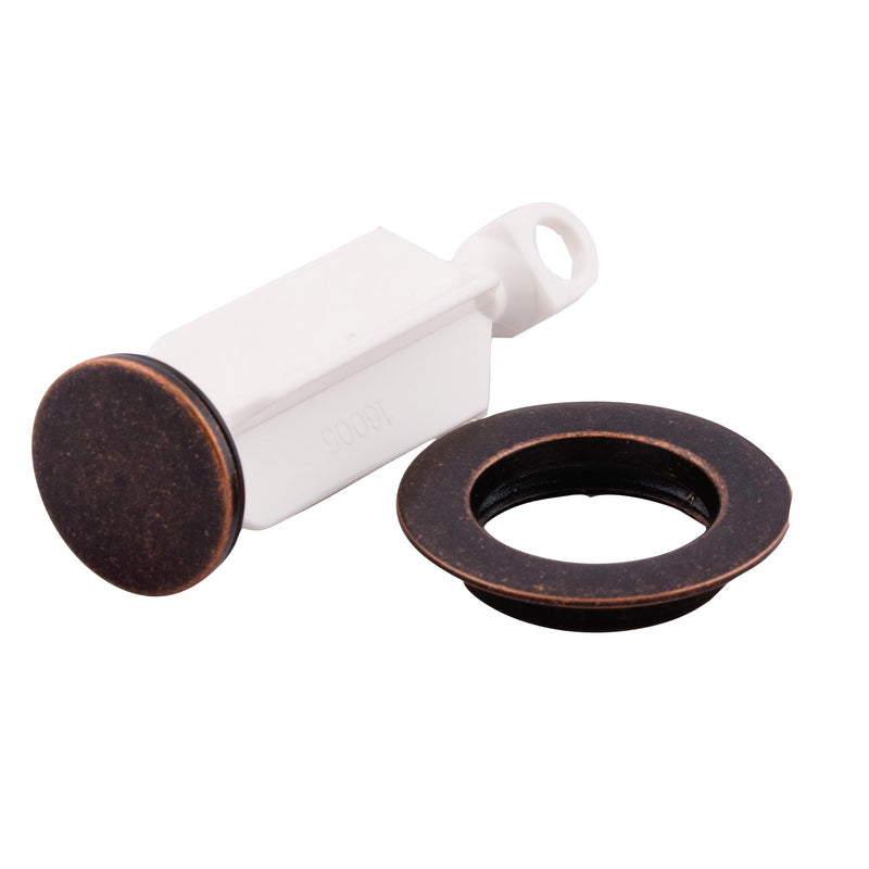 Moen Oil Rubbed Bronze Replacement Bathroom Pop-Up Sink Drain Plug and Seat, 10709ORB | Pop-up drain replacement, plug and seat included, oil rubbed bronze finish, bathroom sink compatibility, repair part