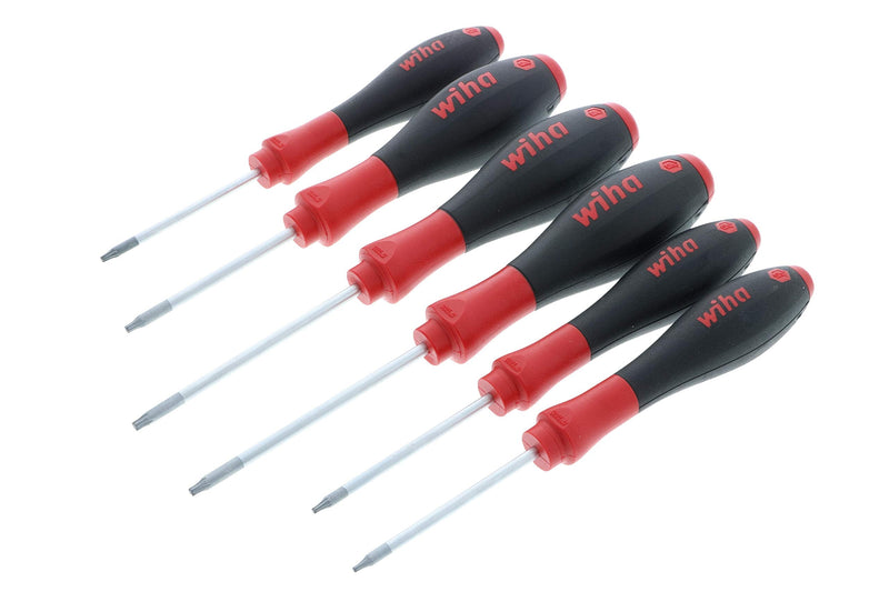 Wiha 36291 Torx Screwdriver Set, 6 Piece, Ergonomic Cushion Grip, Premium Tool Steel