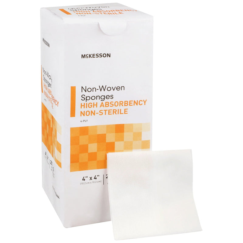 [Australia - AusPower] - McKesson Non-Woven Sponges, Non-Sterile, 4-Ply, High Absorbency, Polyester / Rayon, 4 in x 4 in, 200 per Pack, 1 Pack 200 Count (Pack of 1) 