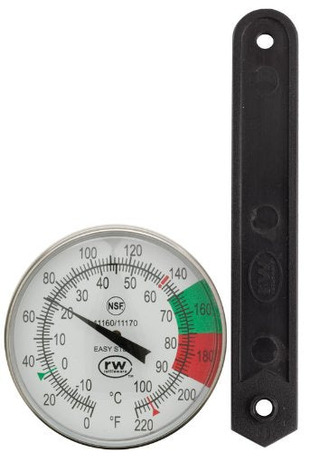 Rattleware 7-Inch Dial Thermometer Kit, Stainless Steel Easy Steam Probe with 1.75-Inch Dial NSF Approved Calibration Tool and Adjustable Clip for Barista Milk Temperature Control 7" Probe, 1.75" Dial