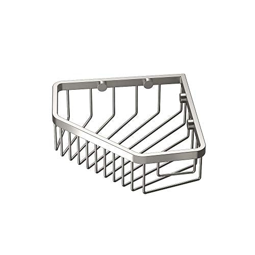 Gatco 1515 8-1/2-Inch Shower or Tub Corner Basket, Satin Nickel 8.5 Inch