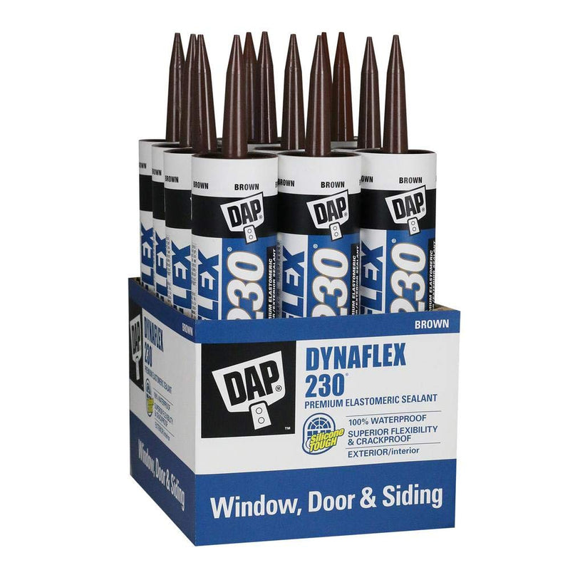 [Australia - AusPower] - 12 Pack of 10.1 oz Dap 18302 Dynaflex 230 Brown Premium Window, Door, and Trim Sealant 