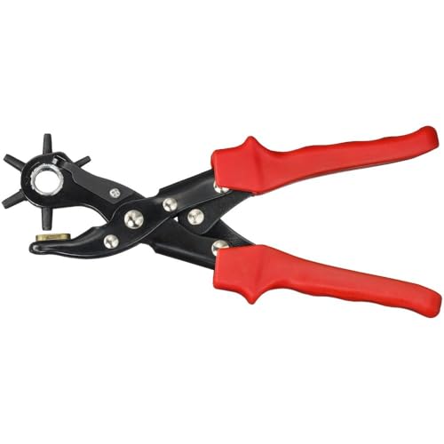Tough 1 leather hole punch with metal tool and ergonomic handles
