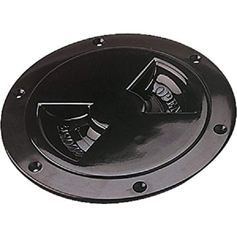 Sea-Dog 337145-1 Screw Out Deck Plate, 4-7/16" / Black One Size