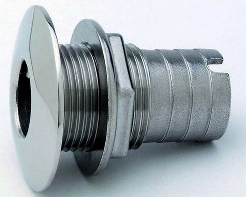 Attwood Stainless Steel Barbed Short Straight Thru-Hull 5/8 Inch