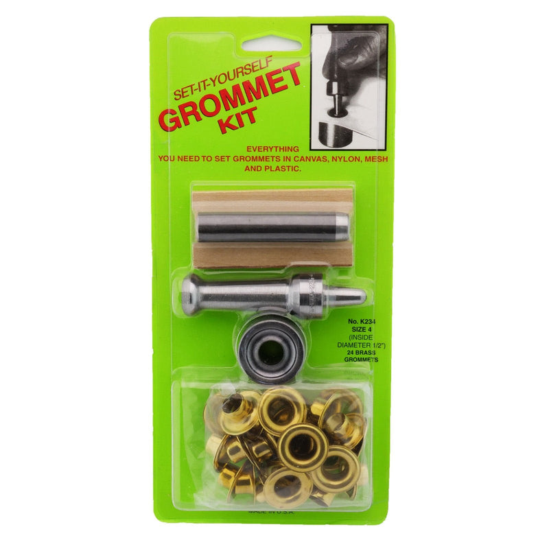 [Australia - AusPower] - C.S. Osborne Set-It-Yourself Grommet Kit K234-4, 1/2" Hole, W/Brass Grommets 