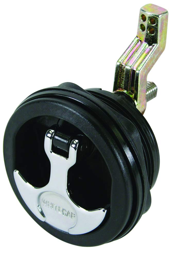 [Australia - AusPower] - Whitecap S-0226BC T-Handle Latch with Keyed Lock - Black 3" Diameter 