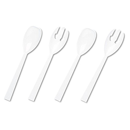 Table-Mate TBLW95PK4 Fork/Spoon Serving Set, White, Pack of 12