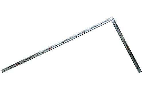 [Australia - AusPower] - Shinwa Sokutei 10655 Curb Scale, Same Thickness, Square 1.6 Inches, Masterpiece, Red Numerals, Silver 1尺6寸 