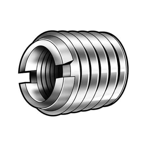 E-Z LOK M10-1.5 threaded insert, 303 stainless steel, M16x2.0 external thread, 16.99mm length, pack of 5
