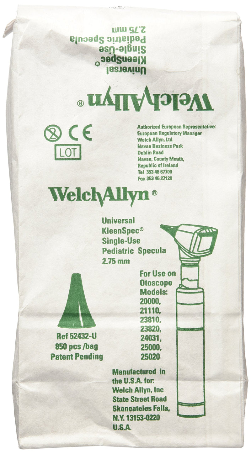 [Australia - AusPower] - Welch Allyn Universal Kleenspec Pediatric Disposable Ear Specula for Diagnostic Otoscopes, 850 Count 