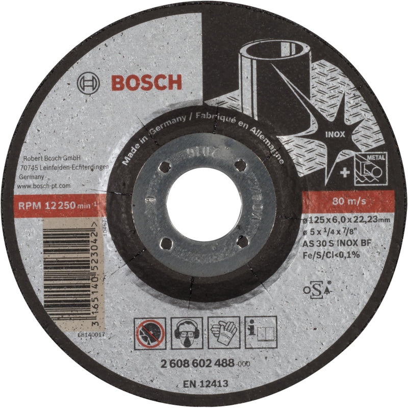 Bosch Professional 2608602488 Sanding Accessories Roughing 125 x 6 mm F.INO x, Grey Ø 125 mm