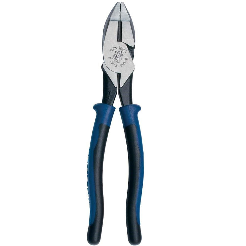 Klein Tools J2138NE Pliers, 8-Inch Side Cutters, High Leverage Lineman's Pliers Cut Copper, Aluminum and other Soft Metals